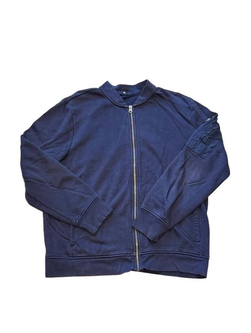 Gap Men's Navy Blue Full Zip Bomber Jacket Sweatshirt Size Large